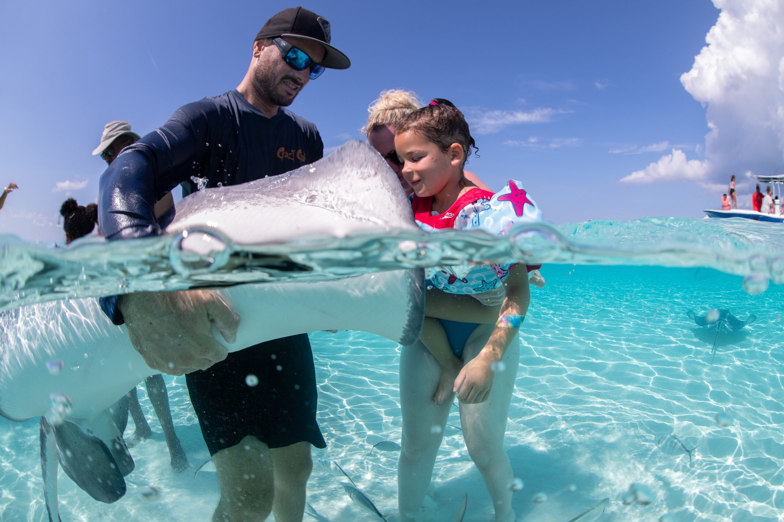 Family time on private charter, Stingray City
