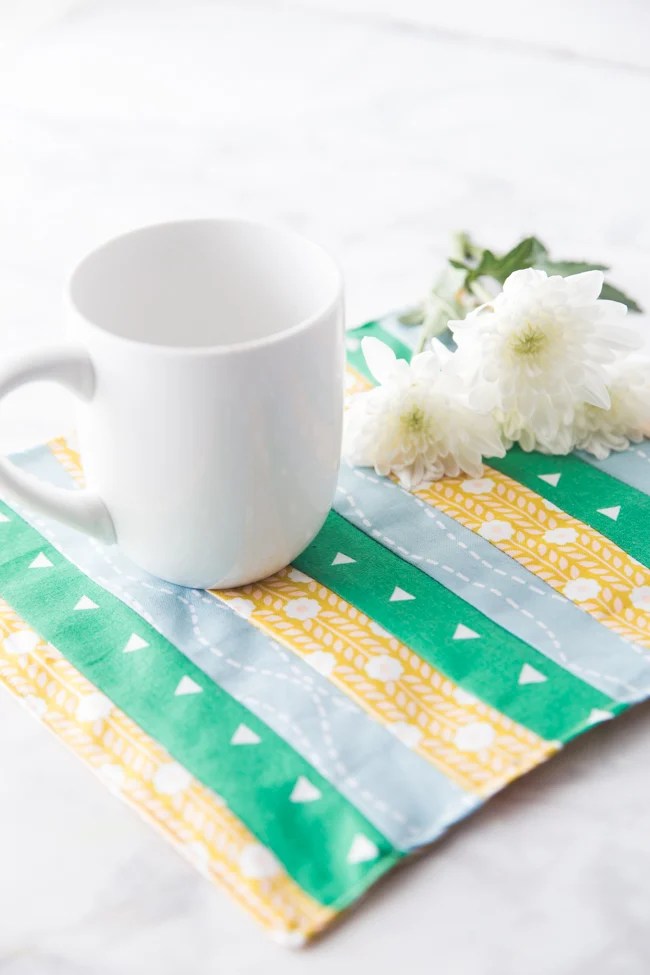 Free Mug Rug Pattern That's Simple to Sew Crazy Little Projects