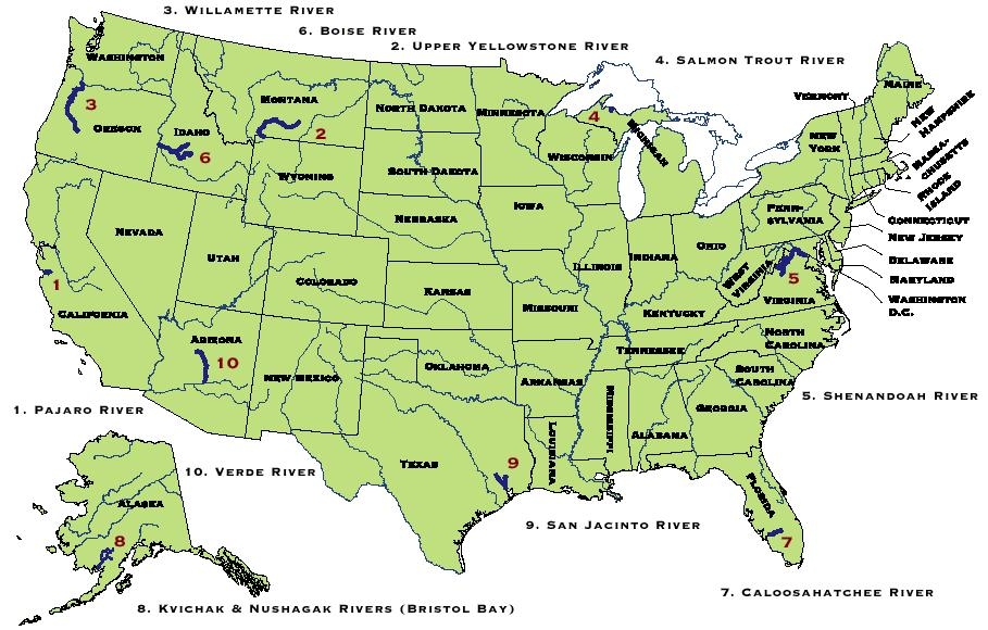 Navigating The US A Guide To Major Rivers Map Included