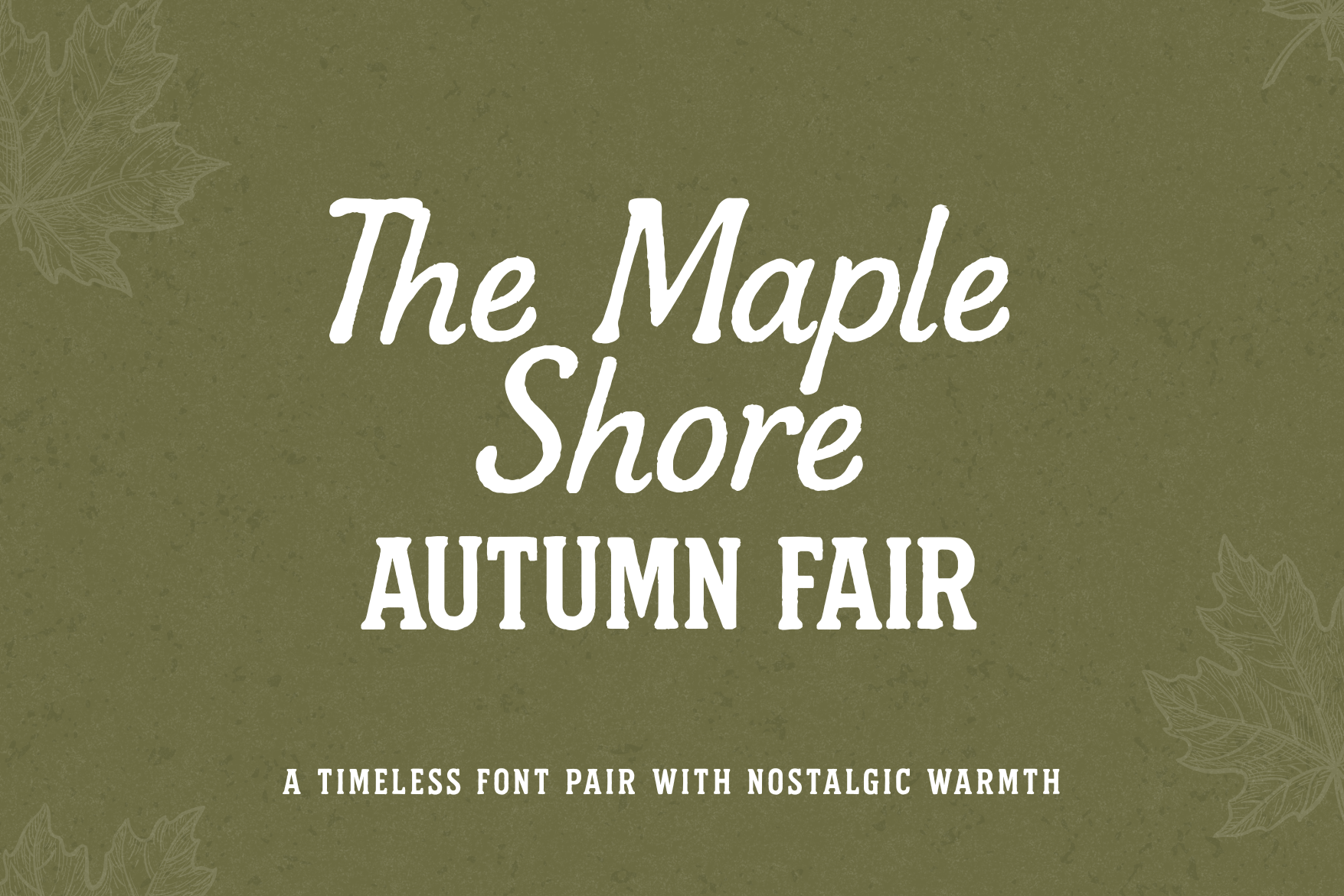 Maple Shore vintage script and serif duo preview for cozy Christmas cards