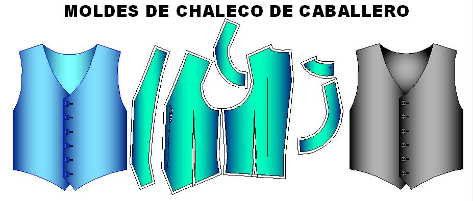 Moldes de chaleco para caballero en pdf para imprimir
