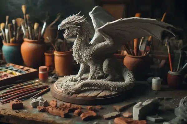 Do Básico ao Avançado: Esculpir Miniaturas de Dragões de Contos de Fada