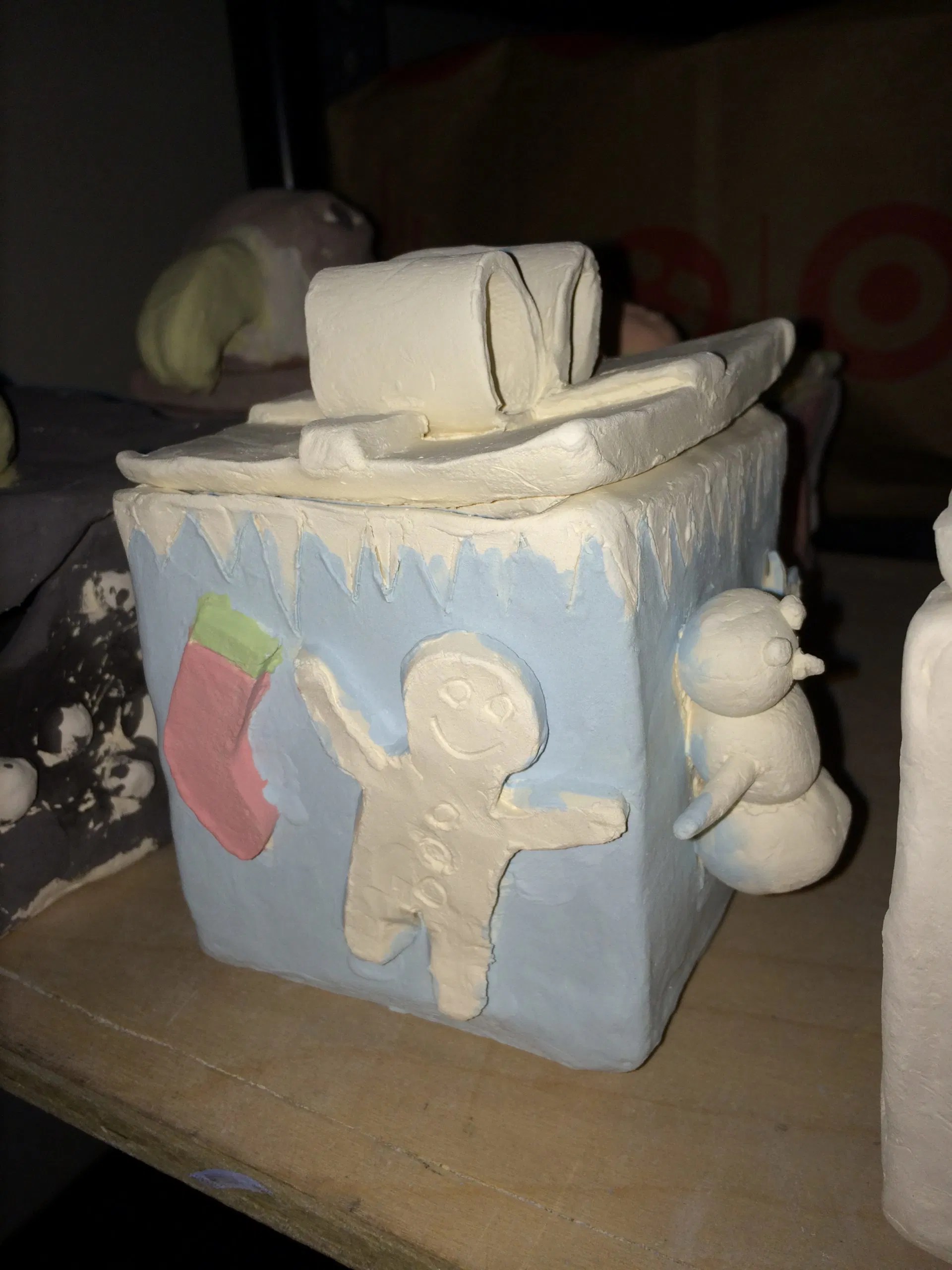 Ceramic Slab Construction Box with theme art lesson for