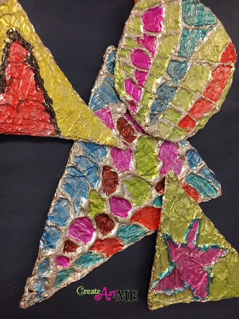 Color Scheme Foil Cardboard Relief Sculpture