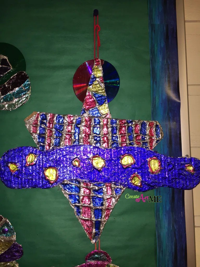 Color Scheme Foil Cardboard Relief Sculpture