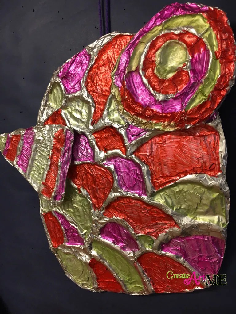 Color Scheme Foil Cardboard Relief Sculpture