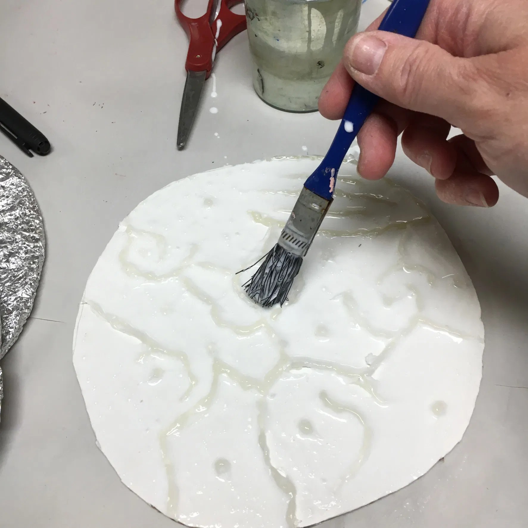 Color Scheme Foil Cardboard Relief Sculpture