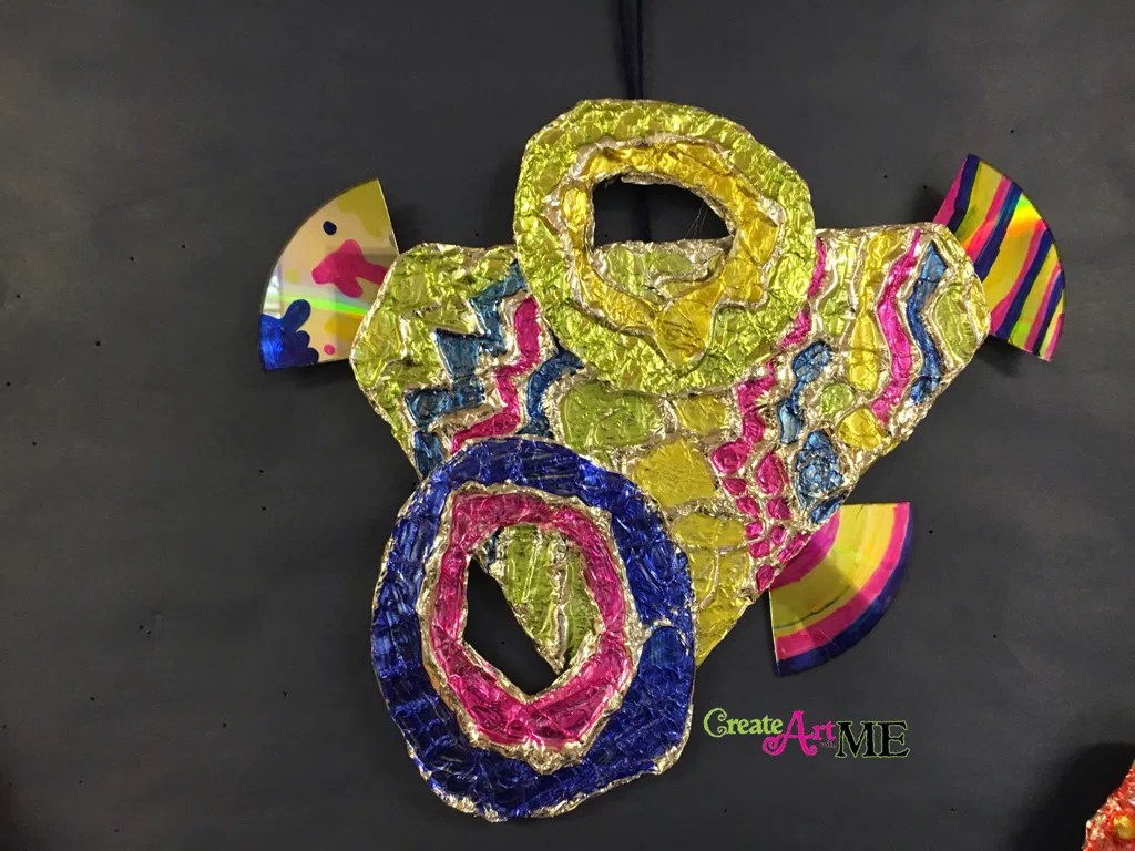 Color Scheme Foil Cardboard Relief Sculpture
