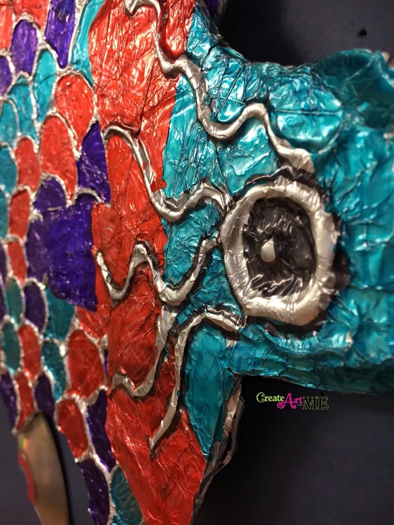 Color Scheme Foil Cardboard Relief Sculpture