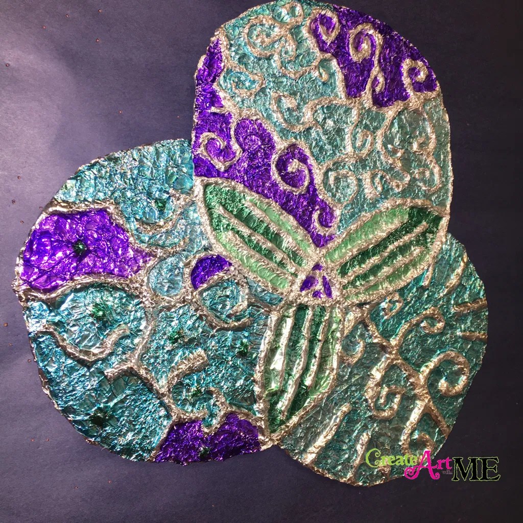 Color Scheme Foil Cardboard Relief Sculpture