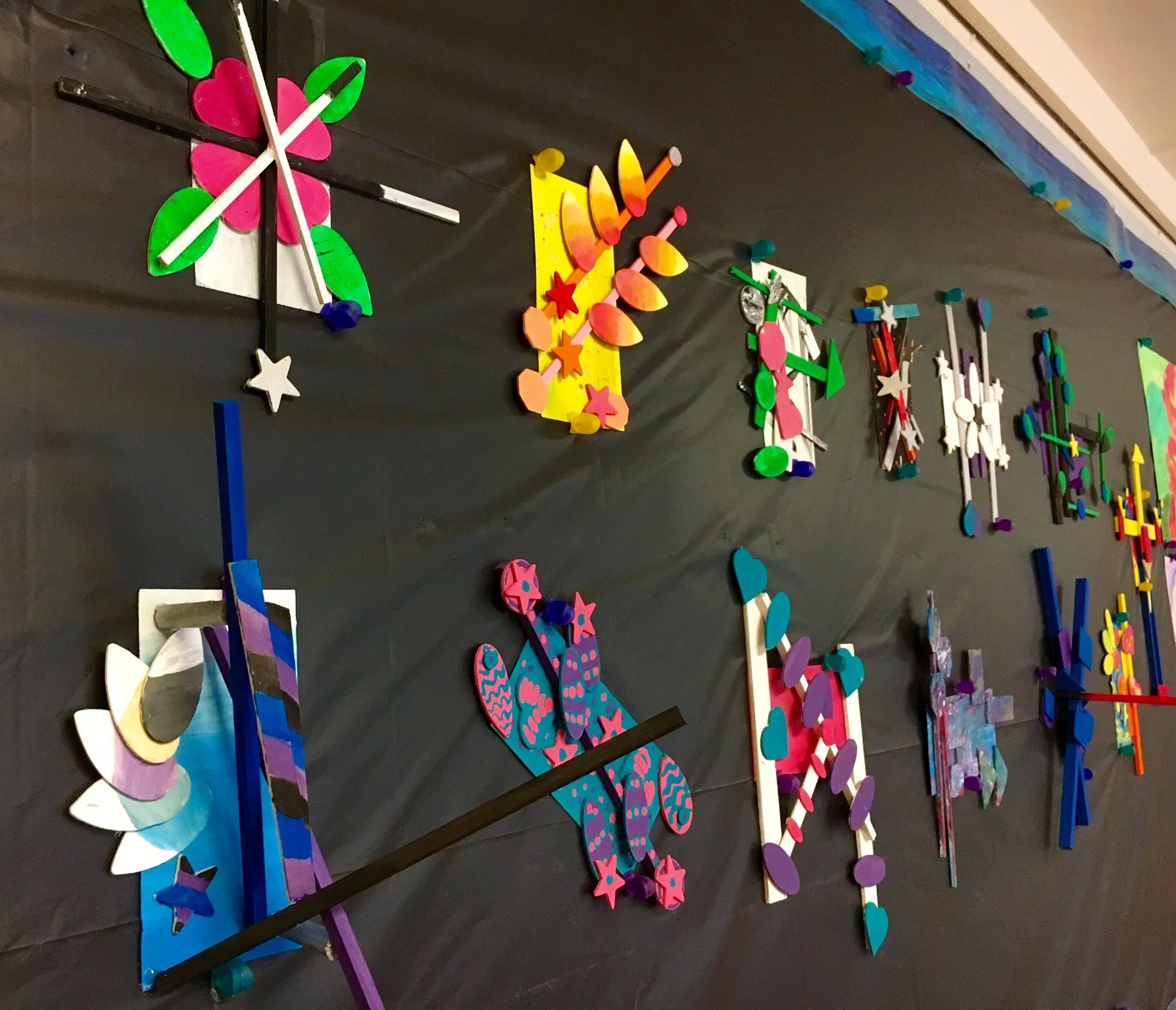 Rhythm Wood Relief Sculpture