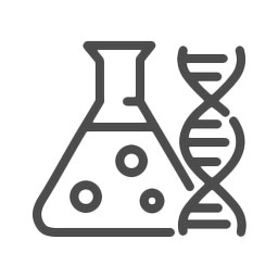 Icon of beaker and DNA