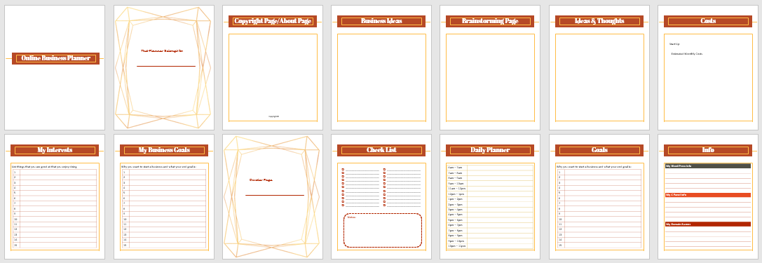 Online Business Planner Createful Journals
