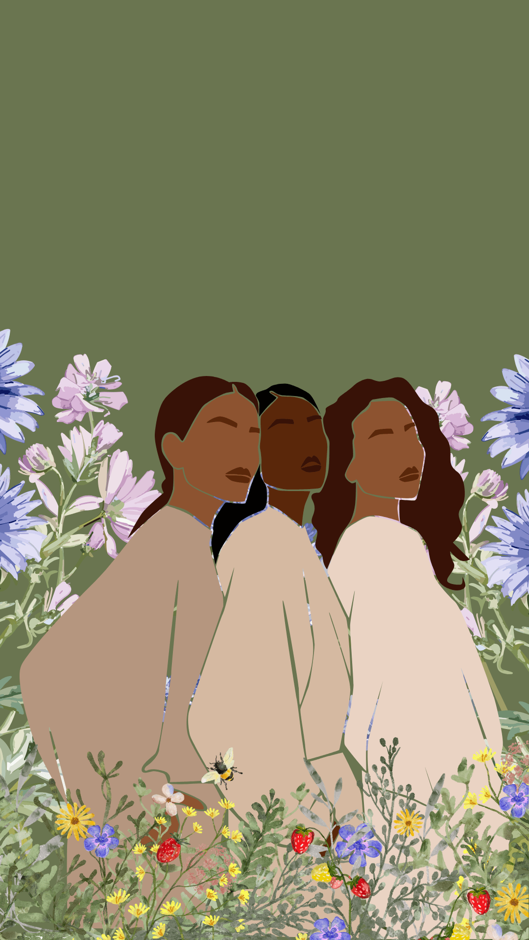 Blossoming Up March Phone Wallpaper