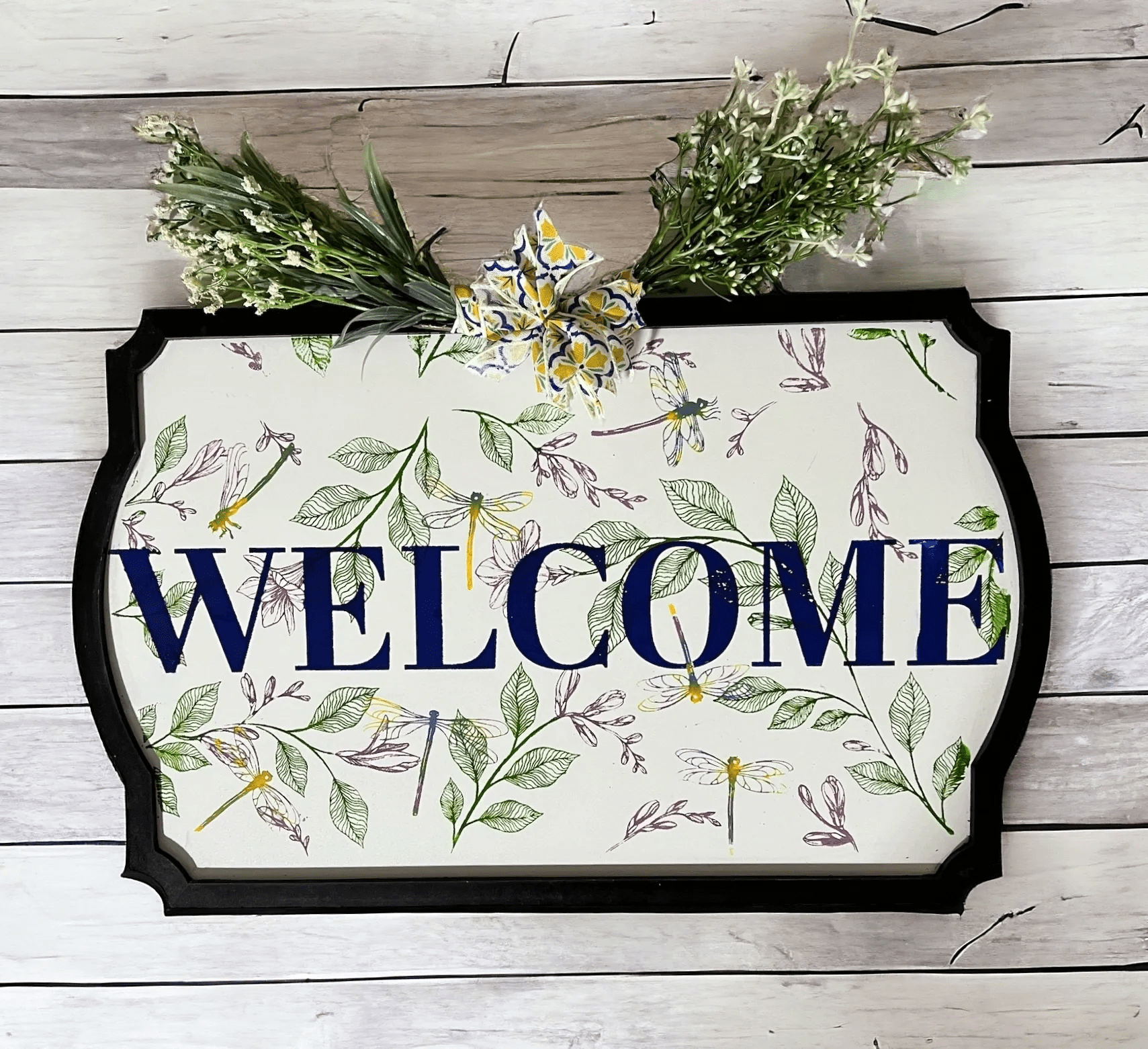 Welcome Dragonflies Sign