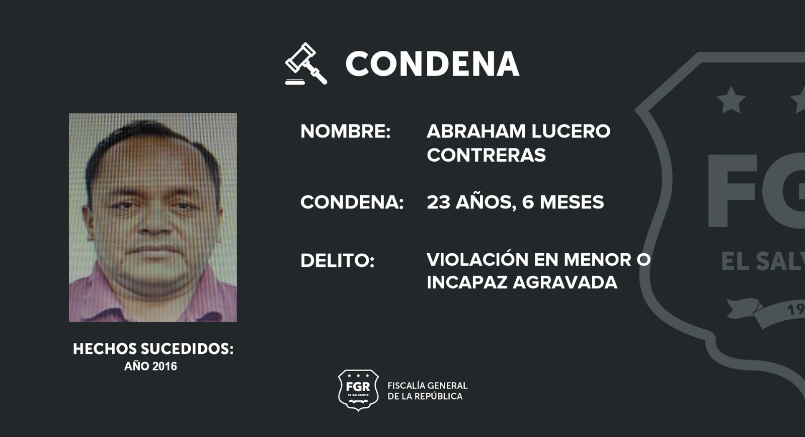 Condenan a 23 años a abusador en Cuscatancingo, El Salvador / Hombre sentenciado a 23 años por abuso agravado en Cuscatancingo; investigación fiscal meticulosa y justicia para la menor víctima. / El Salvador / El Salvador /