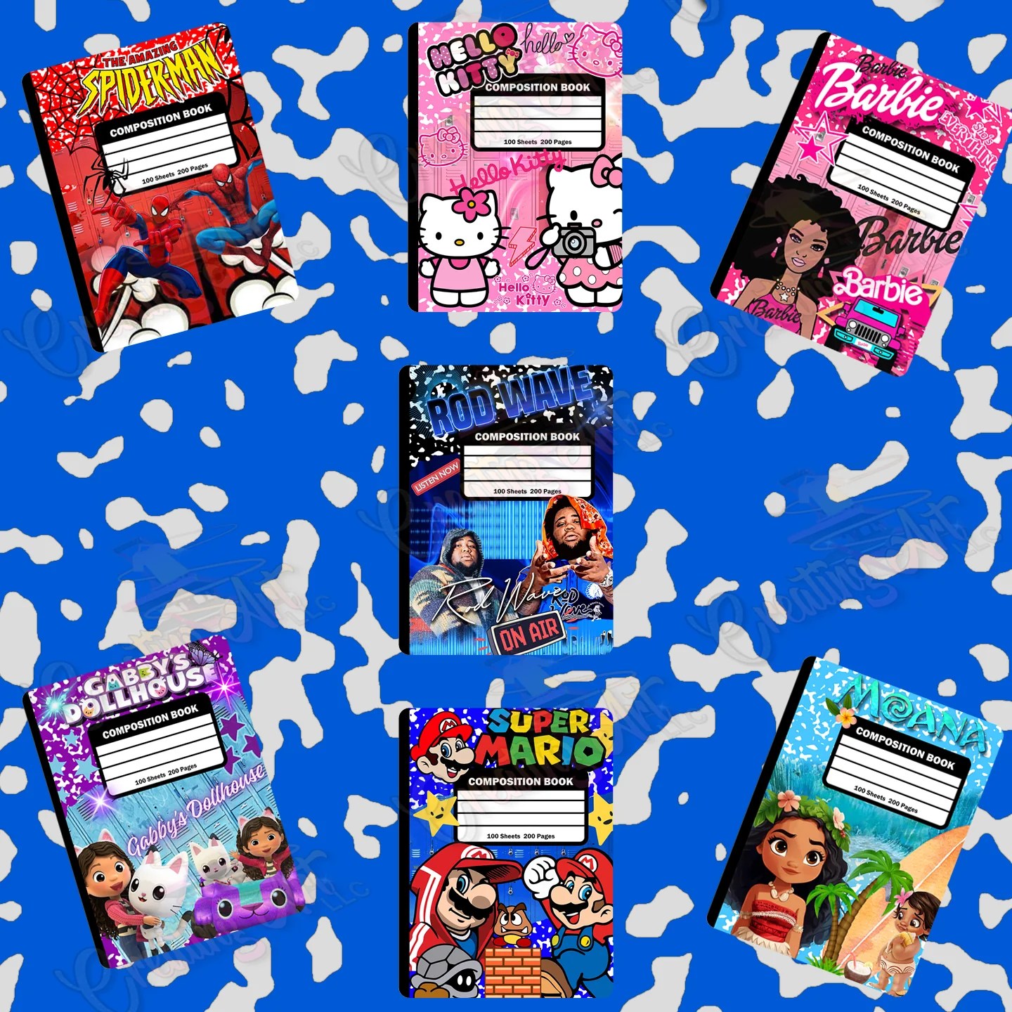 Customized Composition Notebooks Creating Art