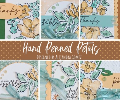 Hand Penned Petal card class