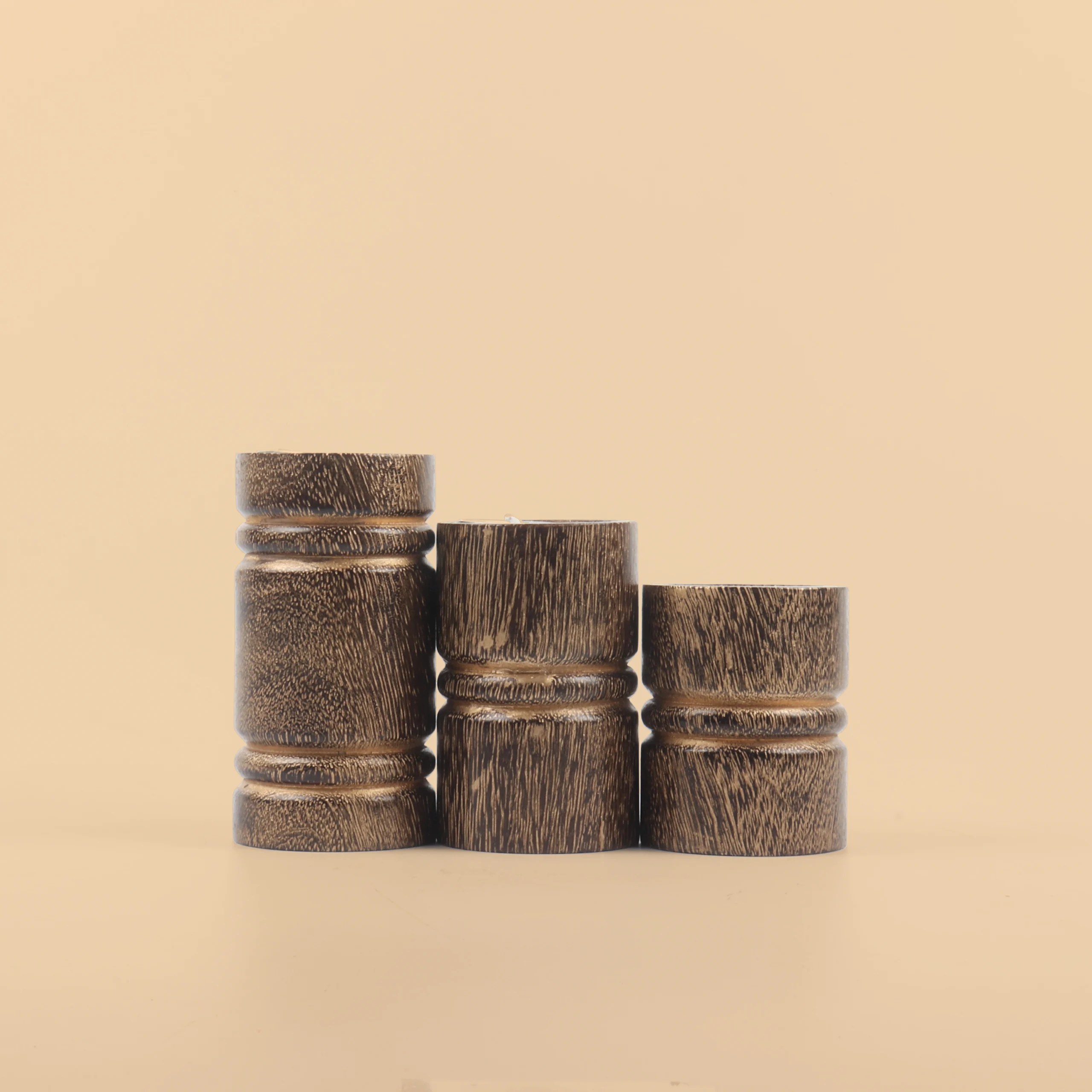 wooden tea light candle holder