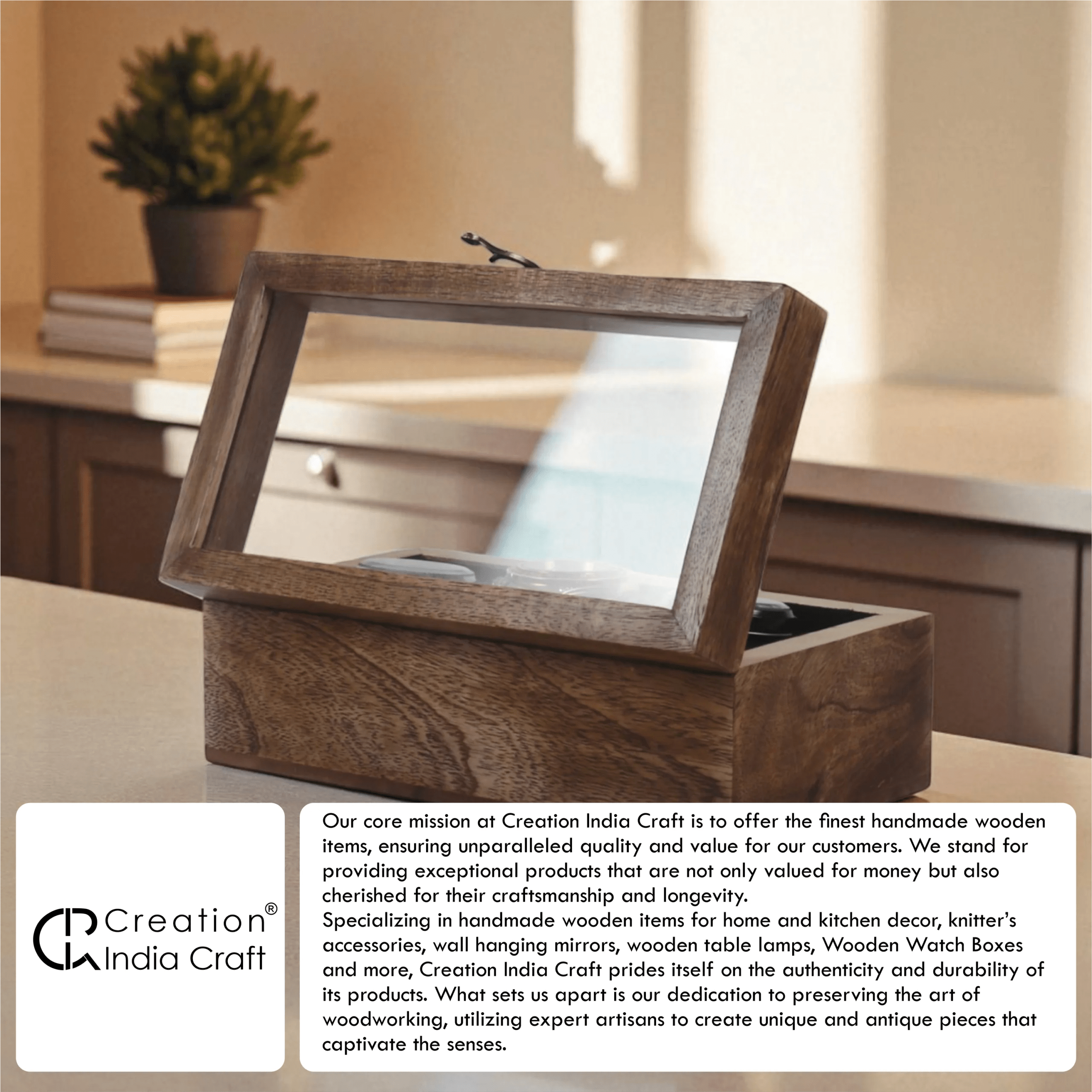 Wooden Watch Box for Men, Watch Display Case, Watch Organizer, Jewelry Case for Women, Gift for Him or Her - Antique Wood, 3 Slots - Image 6