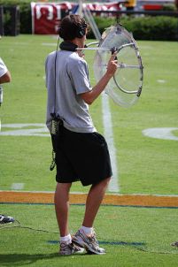 Parabolic Microphone at a sports game