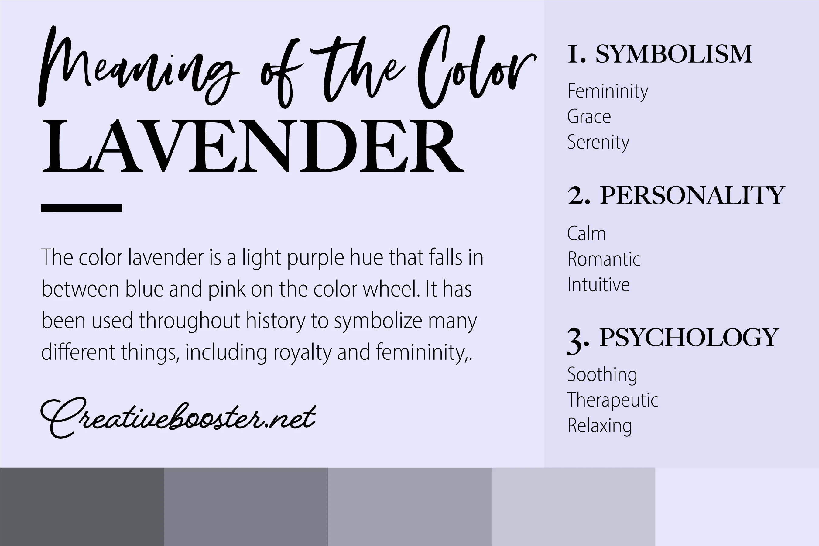 Lavender color meaning: lavender symbolizes feminity and serenity