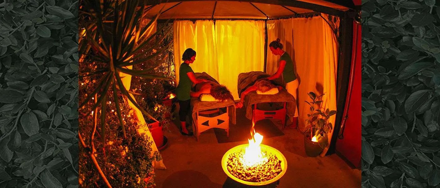 Couples Massage Fireside at Bungalow