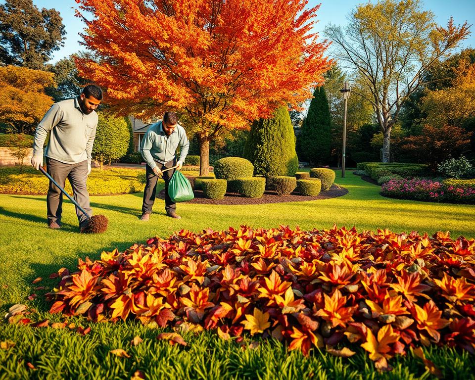 professional fall yard clean up