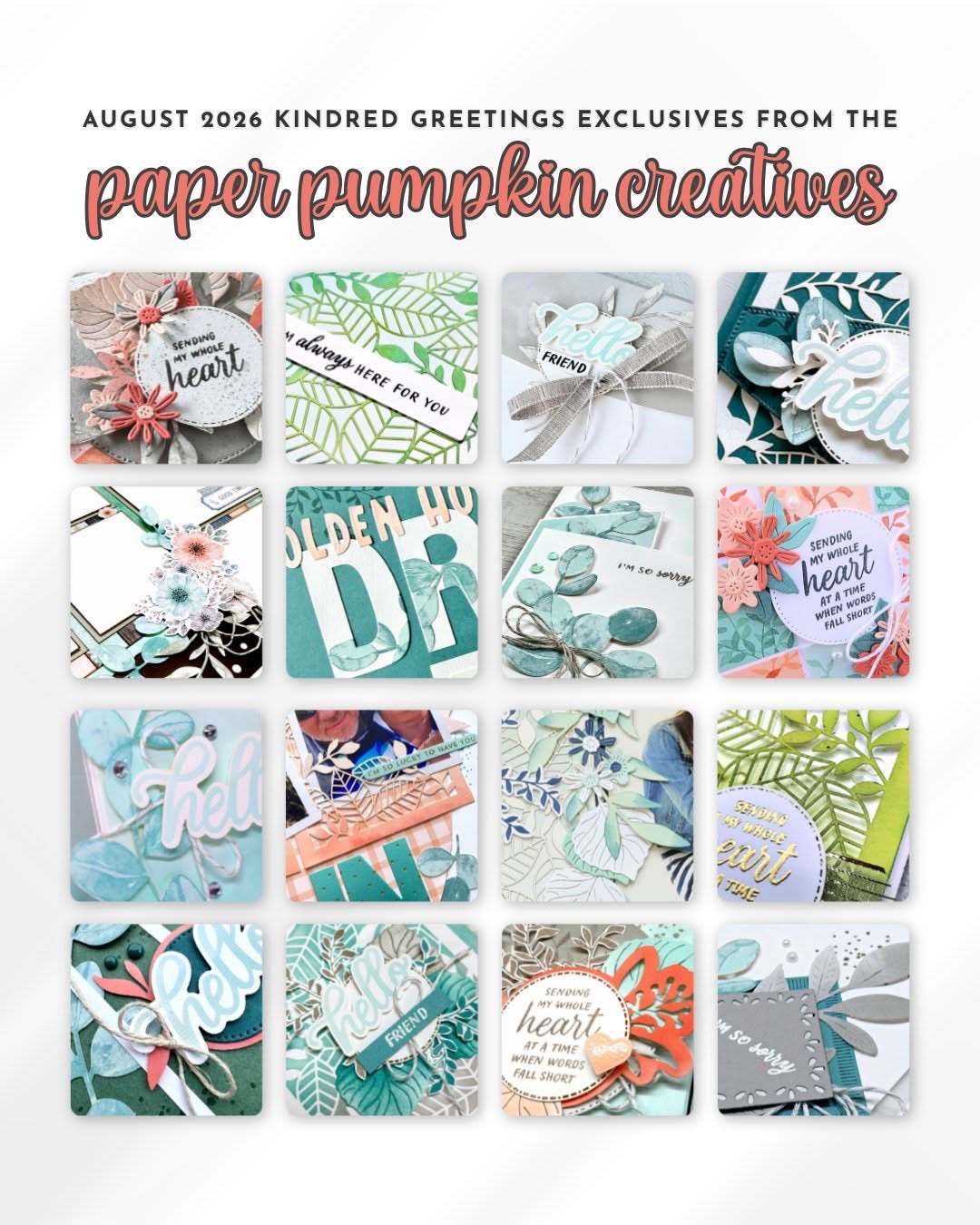 August 2026 Kindred Greetings Paper Pumpkin Creatives Tutorial Bundle