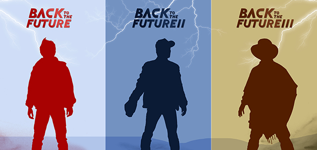 Back to the Future Trilogy triptych