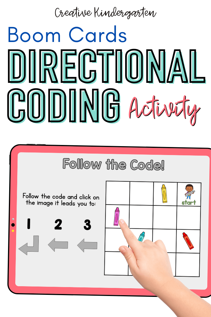 Coding Action Cards Boom Cards Directional Coding Activity - Creative Kindergarten