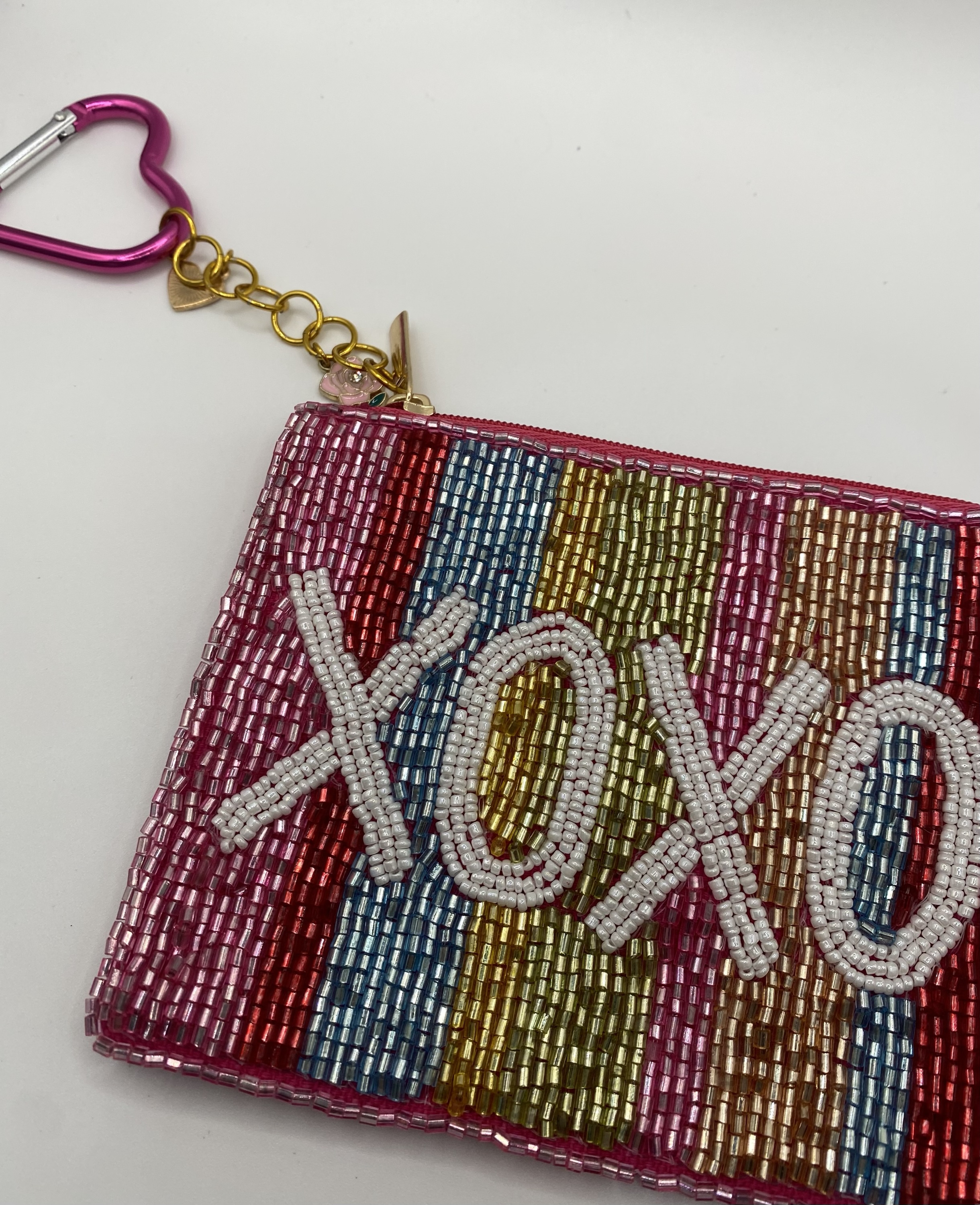 XOXO Beaded Coin Purse