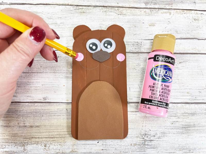 Dollar Tree Groundhog Craft Stick Creatively Beth #creativelybeth #dollartree #craft #diy #groundhog #groundhogday #craftsticks #popsiclesticks #kid #popsiclestick #craftstick
