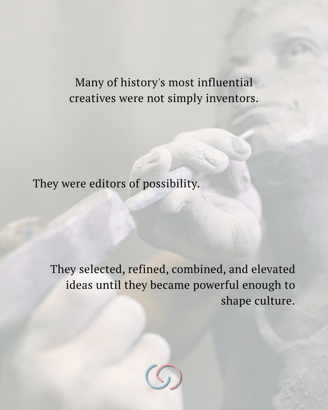 An artistic image featuring a close-up of hands crafting or shaping a material, symbolizing creativity and the editorial process in art and culture.