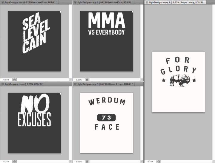 Twenty minutes later and here are the first designs.