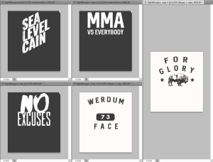 Twenty minutes later and here are the first designs.