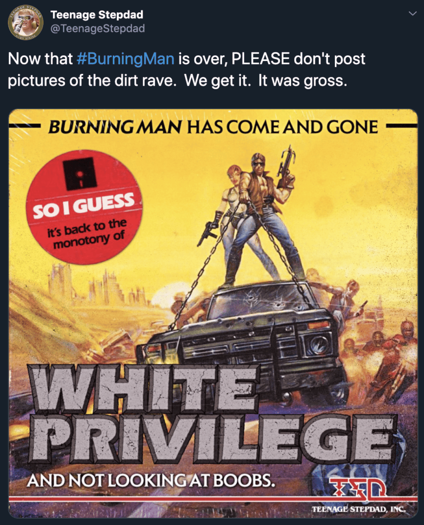 Tweet from Artist Shop owner Teenage Stepdad
