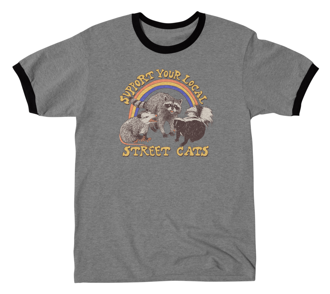 "Street Cats" Ringer T-Shirt by Hillary White