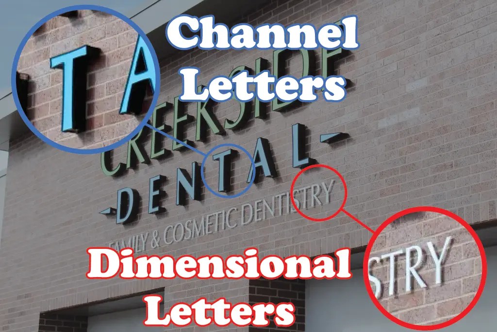 what is the difference between channel letters and dimensional letters