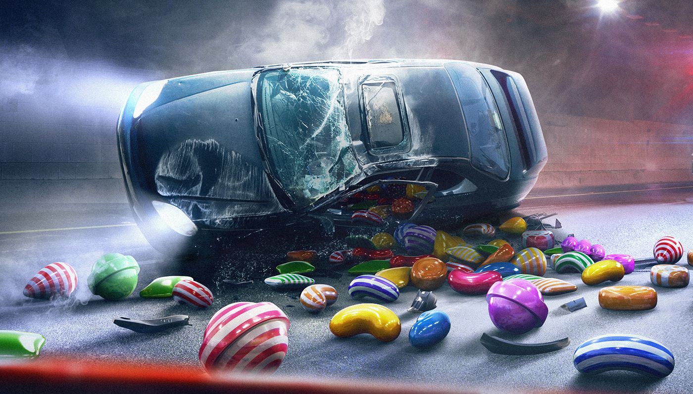 conducir y jugar candy