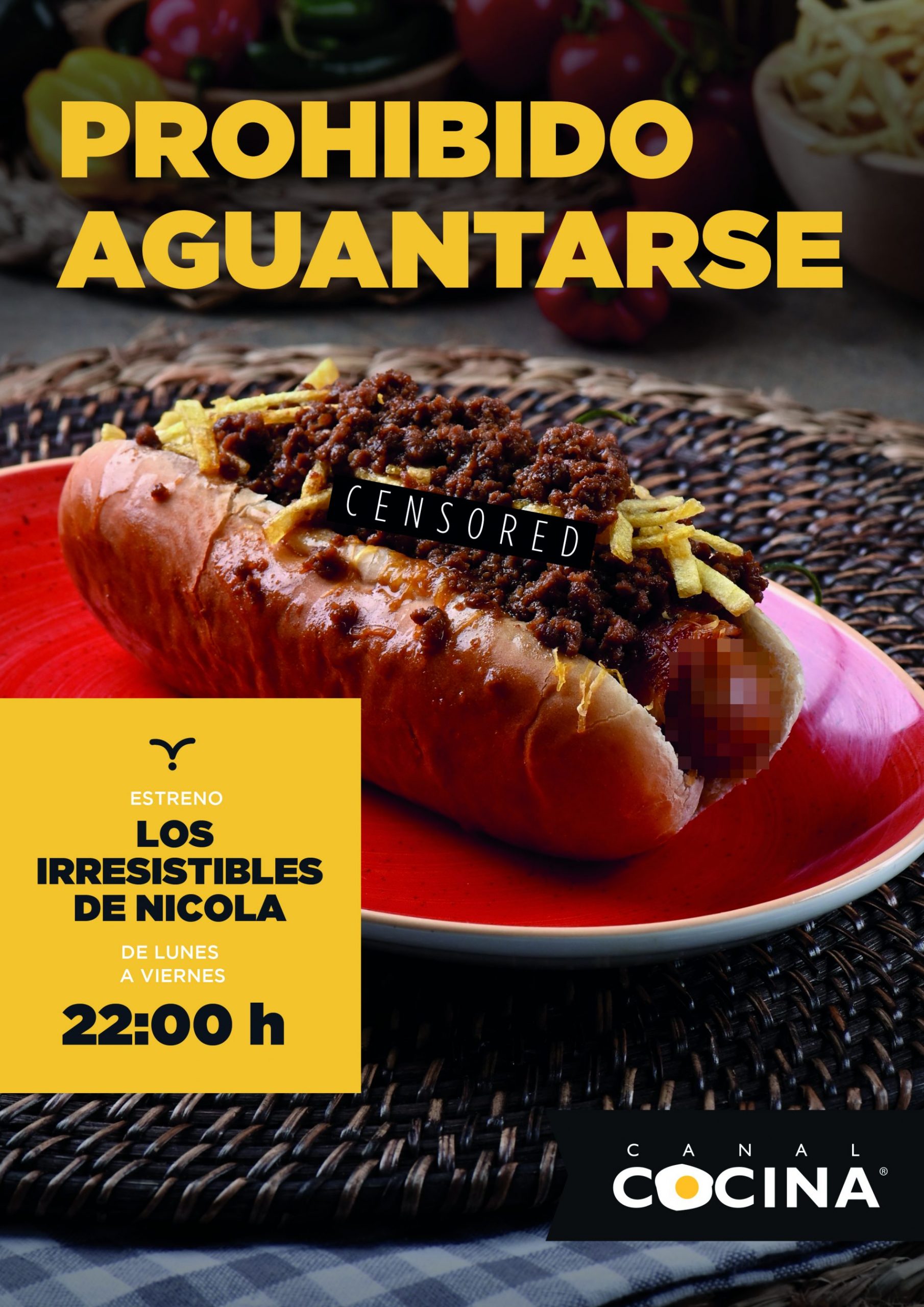 anuncio cenusurado canal cocina