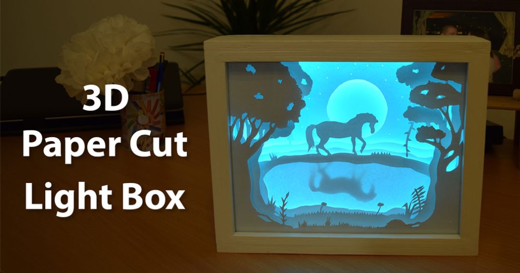 It’s made for a 20 x 25 cm light box (8 x 10 inches), but you can scale it up and down if needed. How To Create A 3d Paper Cut Light Box Diy Project Creativity Hero