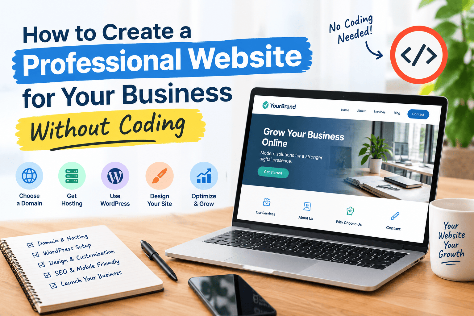 How to Create a Professional Website Without Coding