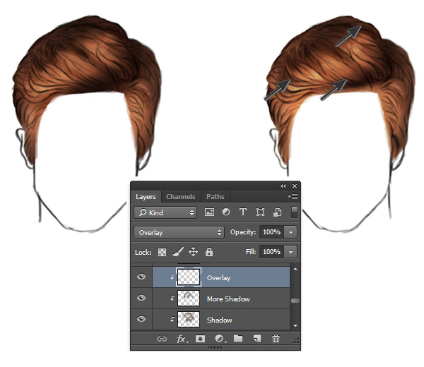 тутор как нарисовать волосы