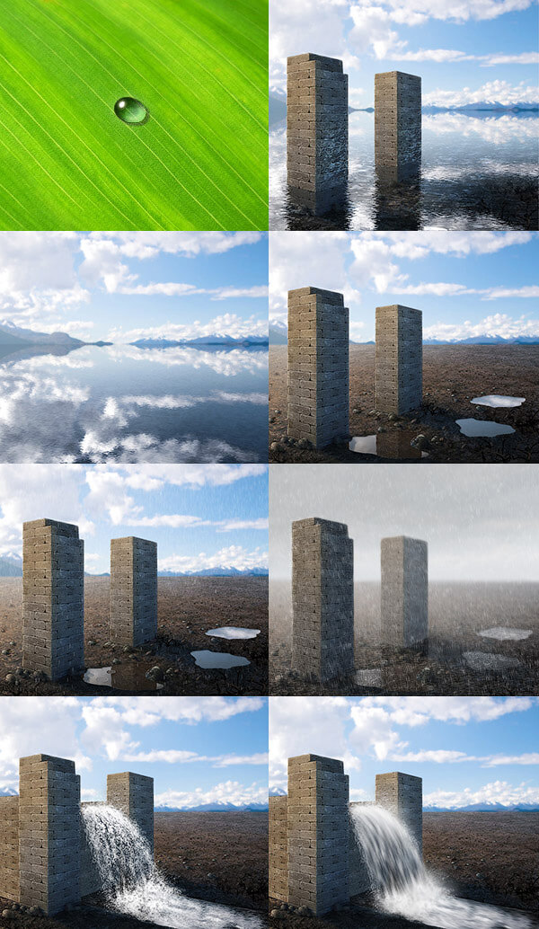 как рисовать брызги воды