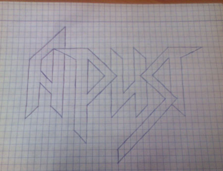 рисовать по клеточкам текст