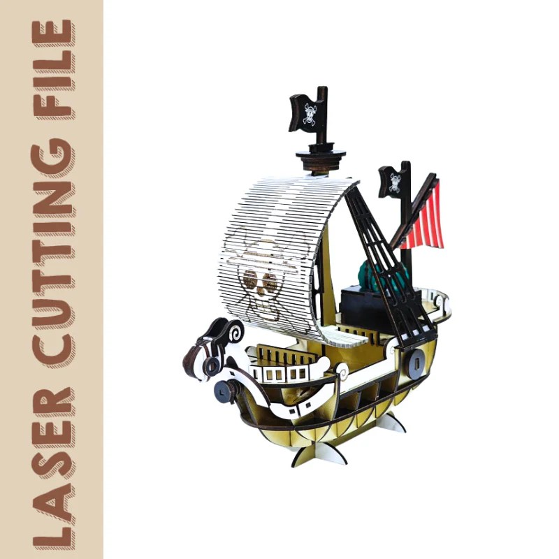 Going Merry One Piece Laser Cutting File On Creatorally