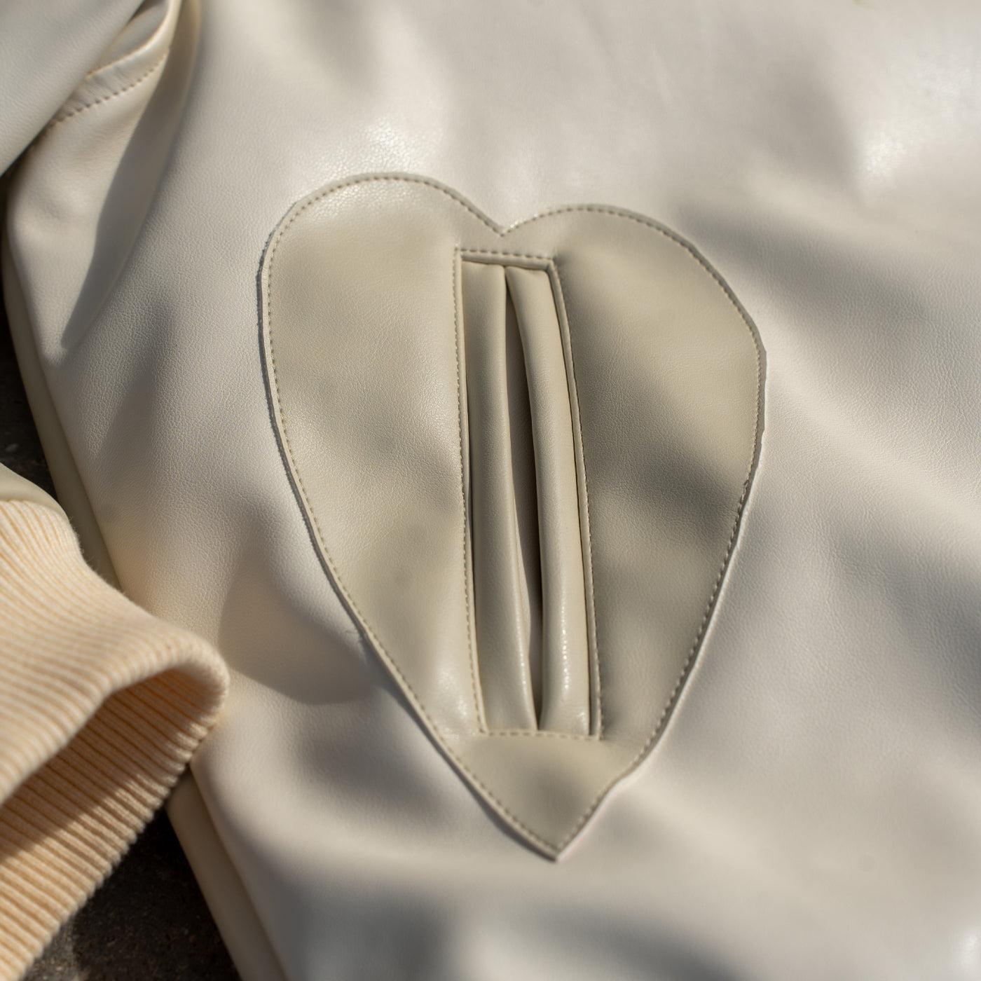 Lover Leather Jacket - Cream/Beige – Xym