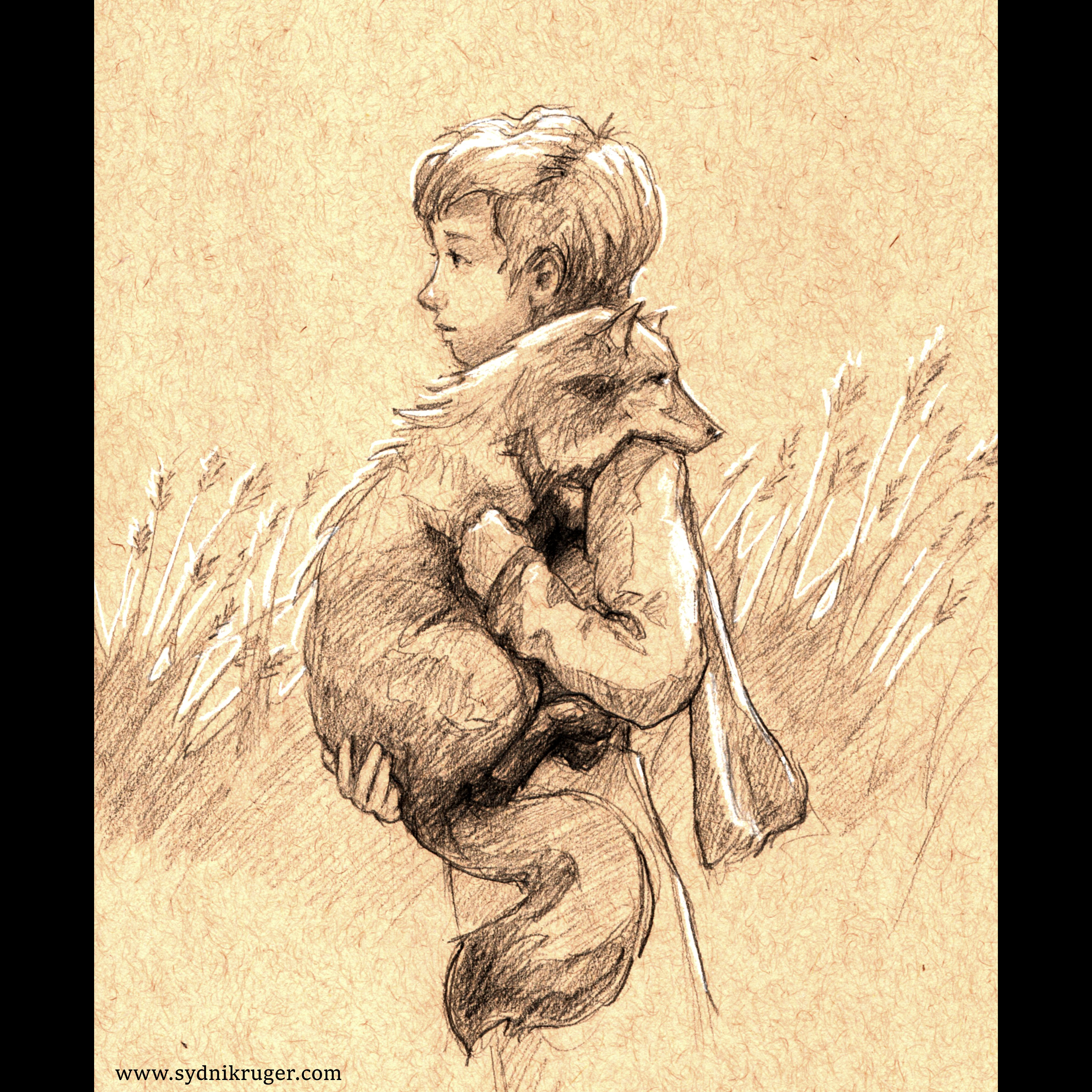 The Little Prince (Le Petit Prince) [Sketch_Dailies] - pencil on toned paper, 2015