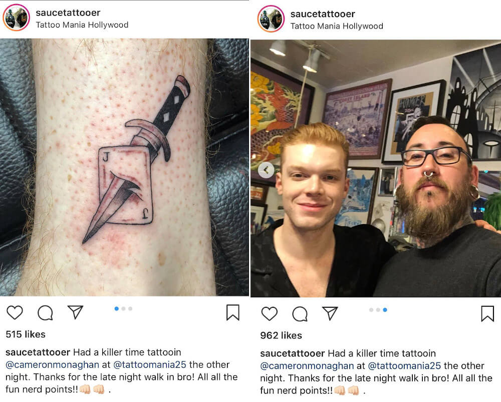 Cameron Monaghan 2 Tattoos And Meanings - Creeto 803_x_1000_jpg